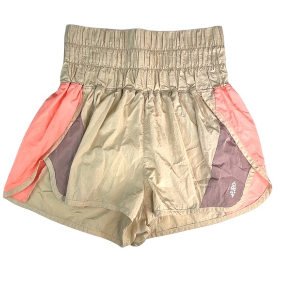 Free People The Way Home Shorts Tan Peach Mauve M - Picture 1 of 14